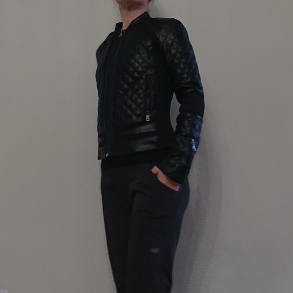 [EUC] BERNARDO Faux Leather Quilted Moto Jacket (Like New) - Picture 2 of 7